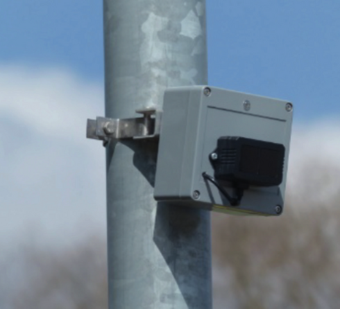 LiDAR/Radar detektor oszlopra szerelve